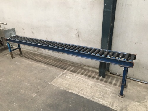 Static Roller Conveyor, Blue Steel Frame, Rollers size: 230mm, overall length: 2600mm L