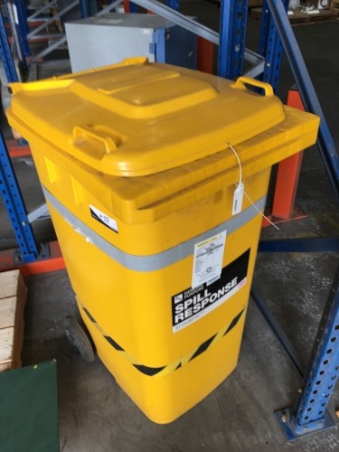 Spill Kit in Yellow 240 Ltr Wheelie Bin