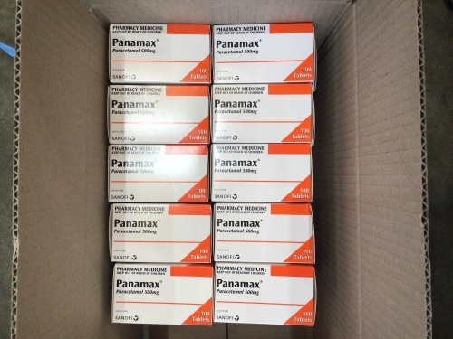 PANAMAX PARACETAMOL 500MG 100 TABLETS X20 BOXES