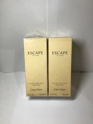 2 x Calvin Klein Escape For Men Eau de Toilette Spray 100mL - 2