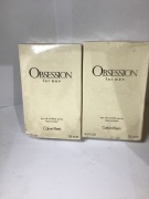 2 x Calvin Klein Obsession for Men Eau de Toilette Spray 125mL - 2