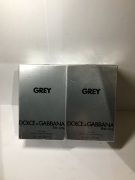 2 x Dolce & Gabbana for Men The One Grey Intense Eau de Toilette 100ml - 2