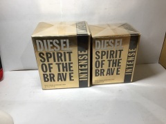 1x Diesel Spirit Of The Brave Eau de Toilette 75ml Spray and 1x Diesel Spirit Of The Brave Eau de Toilette 50ml Spray - 2