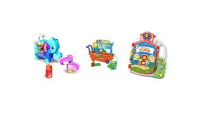 LeapFrog Kid's Toys Bundle - Includes Leapbuilders Elephant Adventures, Water & Count Vegetable Garden and Tad's Get Ready for School Book - 2