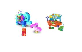 LeapFrog Kid's Toys Bundle - Includes Leapbuilders Elephant Adventures and Water & Count Vegetable Garden - 2