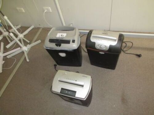 Quantity of 3 Paper Shredders