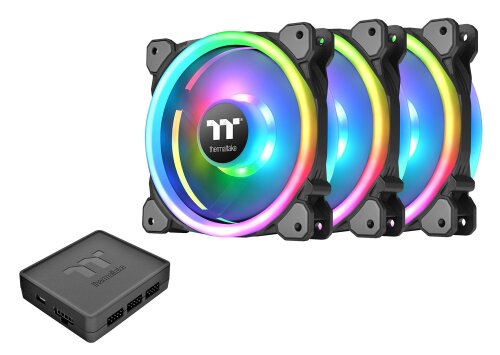 Thermaltake Riing Plus 12 TT Premium Edition 120mm LED RGB Fan - 3 Fan Pack Retailers Point of Sale Price is $ 145