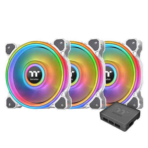 Thermaltake Riing Quad 12 RGB 120mm White Radiator Fan - 3 Pack Retailers Point of Sale Price is $ 189