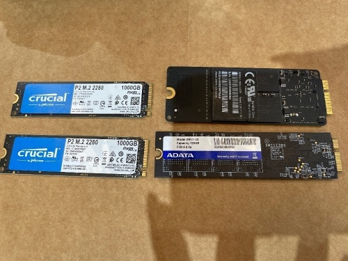 Various hard drives 128-1000gb
