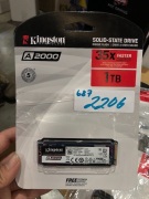 2x Kingston A2000 1TB M.2 (2280) PCIe NVMe SSD 1TB - Retailers Point of Sale Price is $316.14 for 2 Packs