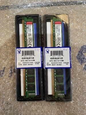 2x Kingston KVR16LN11/8 8gb rams - Retailers Point of Sale Price is $316.14 for 2 Packs