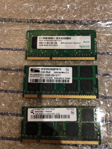Spacer DDR RAM 2GB, ProMOS TECHNOLOGIES DDR RAM 1GB, QIMONDA DDR RAM 1GB