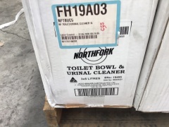 8 x boxes of Three x 5L toilet bowl/ urinal Cleaner, Otto malmo med chair, box of craft paper bag etc, please refer to images - 5