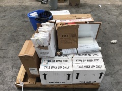 8 x boxes of Three x 5L toilet bowl/ urinal Cleaner, Otto malmo med chair, box of craft paper bag etc, please refer to images - 6