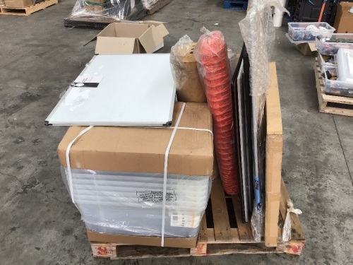 Acrilc safety screen, whiteboards, massive roll of plastic, butchers paper, roll of netting, plastic storage containers, smart cut A5 pro, photo frame etc, please refer to images