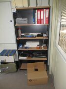 Office Furniture comprising; 1 x L shape desk; 1 x Filing cabinet, 4 drawer, 1 shelf, 5 tier - 3