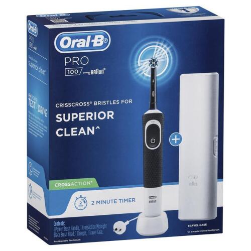 Oral B Power Toothbrush Pro 100 Cross Action Black