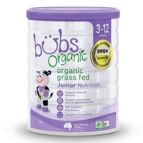 2x Bubs Organic Grass Fed Junior Nutrition Drink 800g