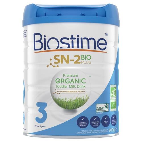 2x Biostime Premium Organic Toddler Milk Drink Stage 3 800g