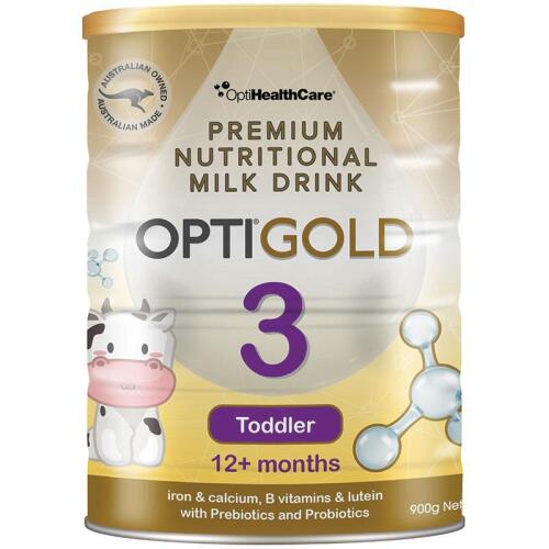 2x Opti Gold Toddler Milk Drink with Pre & Probiotics New Formulation 900g