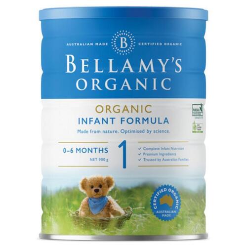 2x Bellamys Organic Infant Formula Step 1 900g