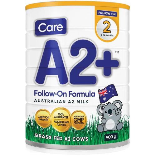 2x Care A2 Plus Stage 2 Follow On Formula 900g