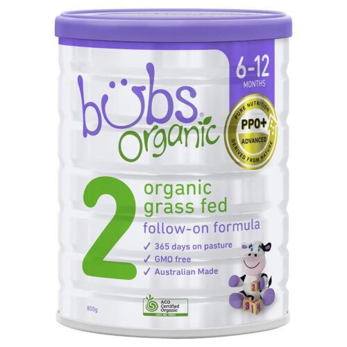 2x Bubs Organic GrassFed Follow-on Milk Formula 800g