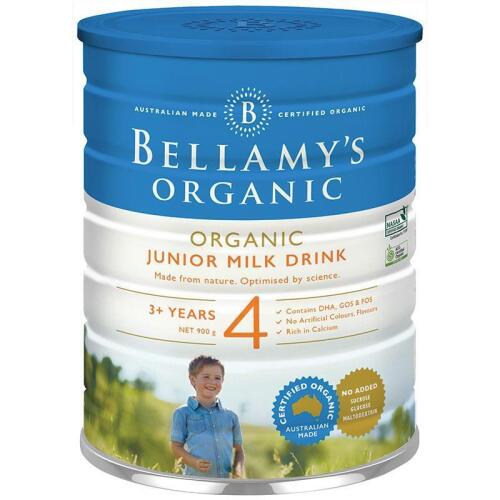 2x Bellamys Organic Junior Milk Drink Step 4 900g