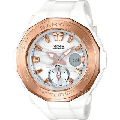 Casio Baby-G Analogue/Digital Female White/Bronze Watch BGA220G-7A