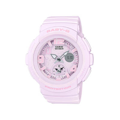 Casio Baby-G Female Pink Analogue/Digital Beach Traveler Series Watch BGA190BC-4B