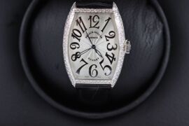 Franck Muller Diamond Bezel White Gold Curvex Sunset of Complications Automatic 32 mm Watch SC5850 - 5