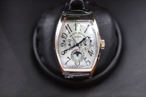 Franck Muller Cintree Curvex Master Banker Three Time Zones White Gold 39mm Automatic Watch 8880 MB L DT