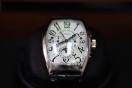 Franck Muller Cintree Curvex Master Banker Three Time Zones White Gold 39mm Automatic Watch 8880 MB L DT - 9