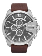 DIESEL Mega Chief Chronograph Brown Leather Watch DZ4290