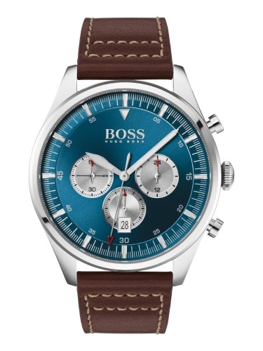 Hugo Boss Pioneer Brown Leather Men's Chrono Watch - 1513709