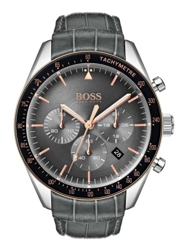 Hugo Boss Trophy Grey Leather Men's Watch - 1513628