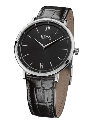 Hugo Boss Essential Black Leather Men's Watch - 1513647