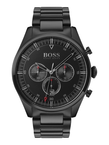 Hugo Boss Pioneer Black Steel Men's Chrono Watch - 1513714