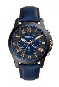 Grant Chronograph Navy Leather Watch