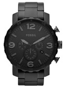 Fossil Nate Chronograph Black Stainless Steel Watch