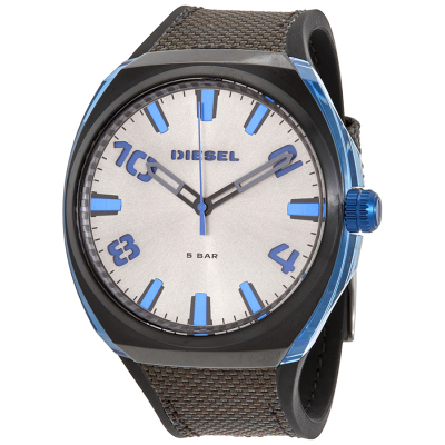 Diesel DZ1885 Men's Stigg Silicone Matte Grey Dial