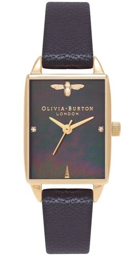 Olivia Burton Bee Hive Black Mother-Of-Pearl Gold & Black Watch OB16BH02
