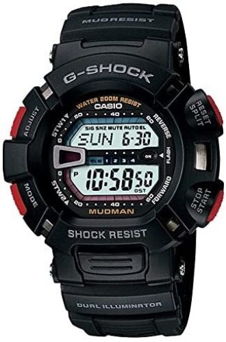 Casio G-Shock MUDMAN Mud Resist Digital Mens Black Watch G-9000-1VDR