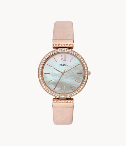 Fossil Women's Quartz Watch analog Display and Leather Strap ES4537