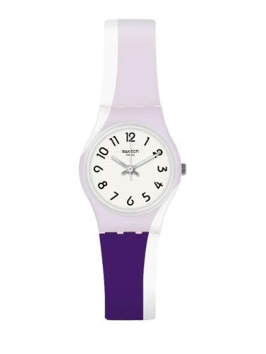 SWATCH Purpletwist Quartz White Dial Ladies Watch LW169