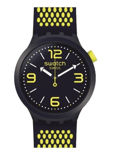 Swatch Big Bold BBNEON Quartz Blue Dial Silicone Strap Men&rsquo;s Watch SO27N102