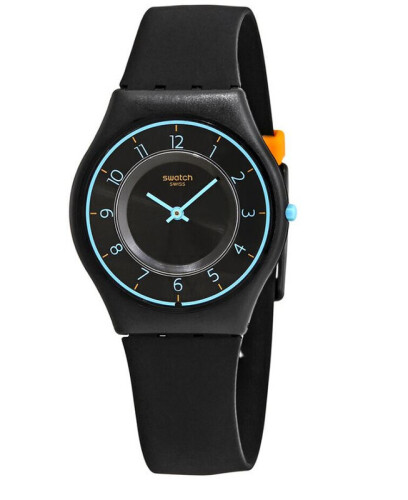 Swatch SFB147 Women's Troposphere Silicone Black Dial Watch