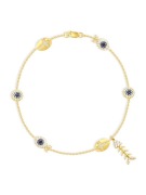 APM Monaco Sea Creatures Anklet Small - Yellow Silver - AF4MY