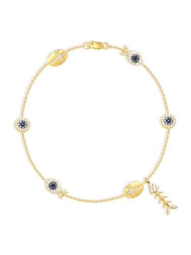 APM Monaco Sea Creatures Anklet Small - Yellow Silver - AF4MY