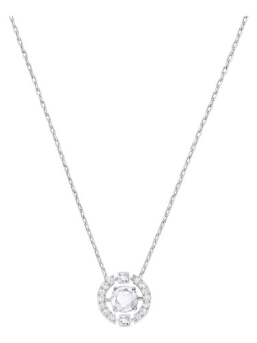 Swarovski Sparkling Dance necklace Round, White, Rhodium plated 5286137